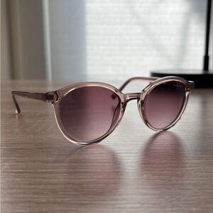 Madewell round Sunglasses in Mauve Tint